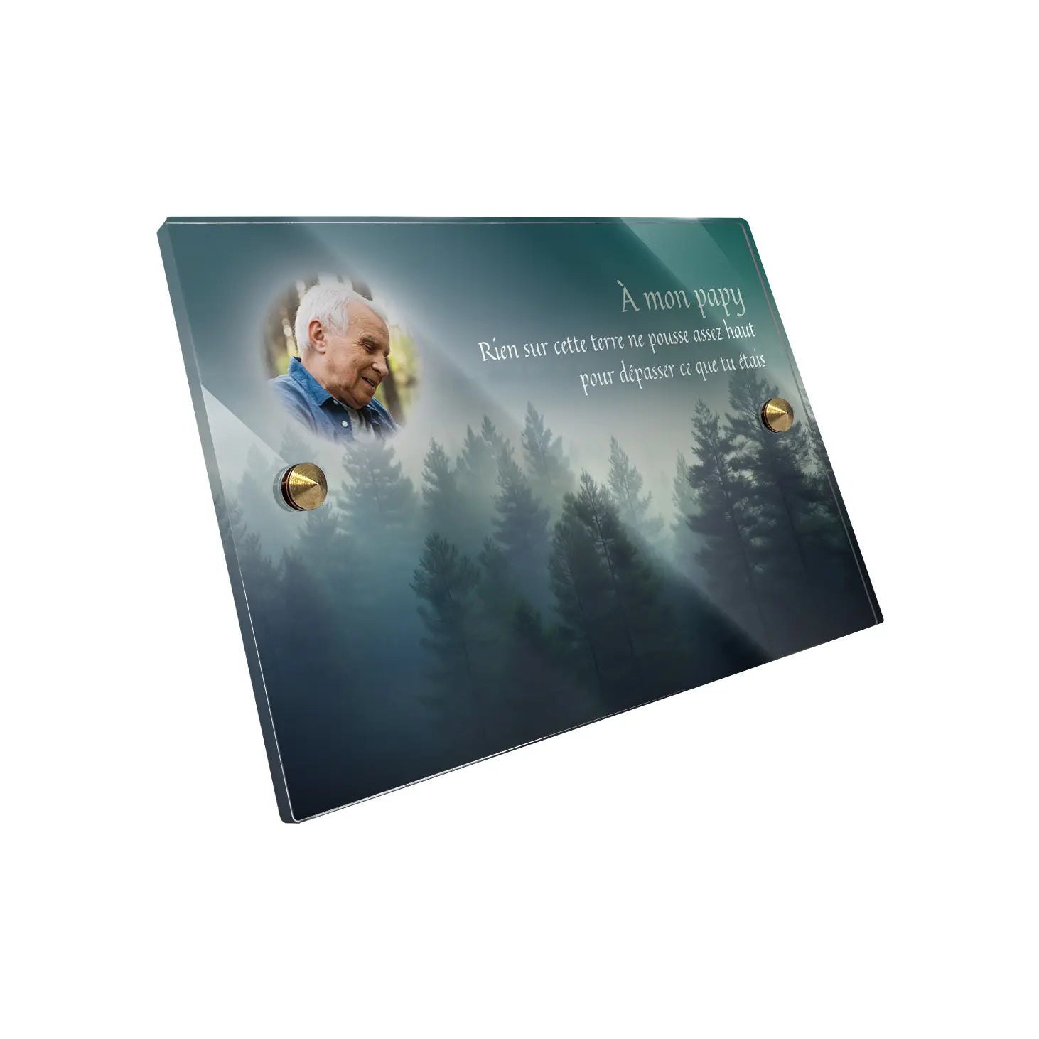 Plaque funéraire Forêt - Brumes colorées