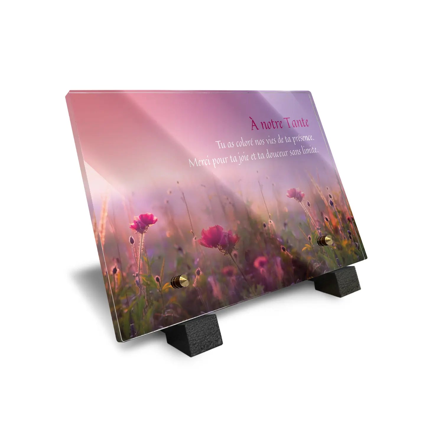 Plaque funéraire Fleurs des champs - Brumes colorées