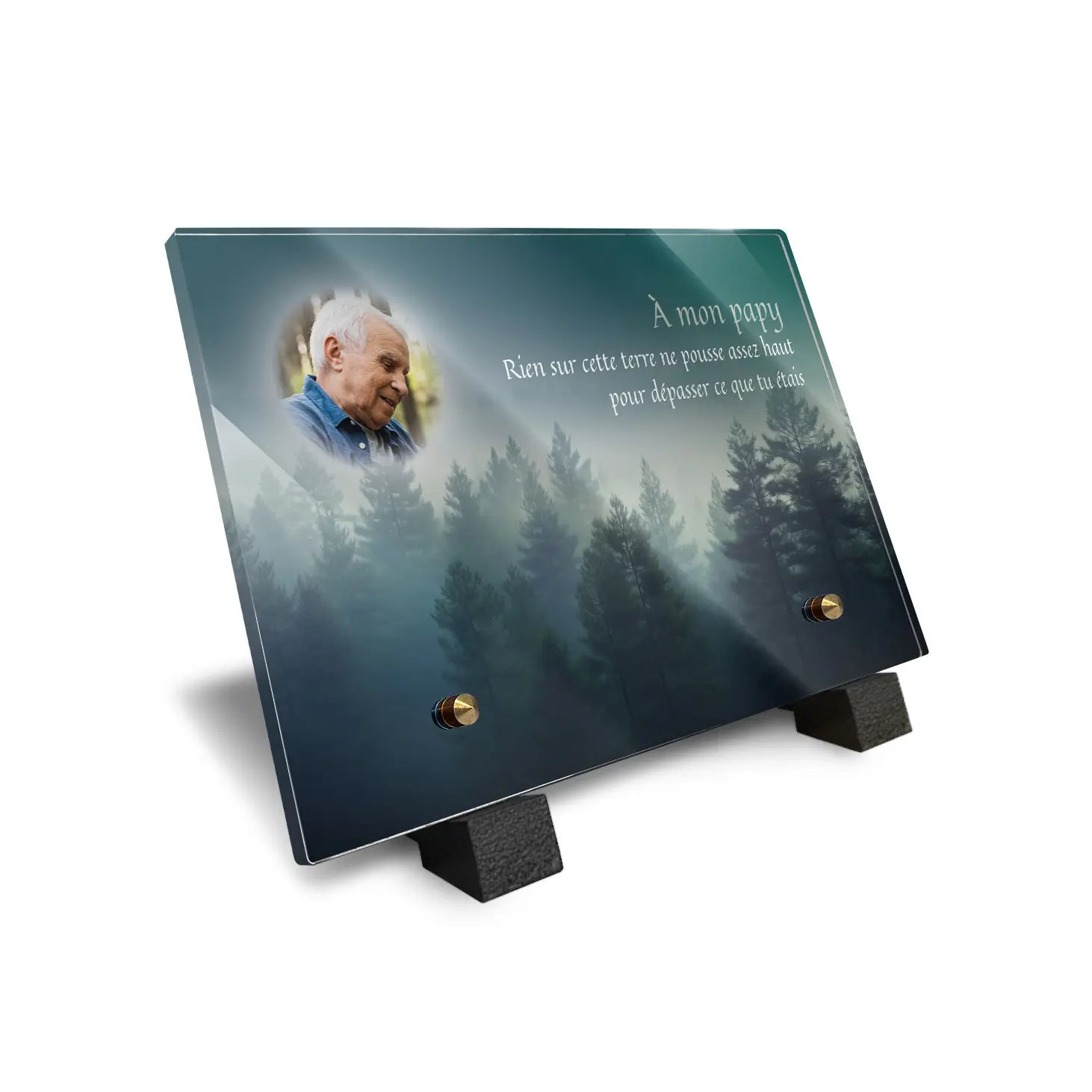 Plaque funéraire Forêt - Brumes colorées