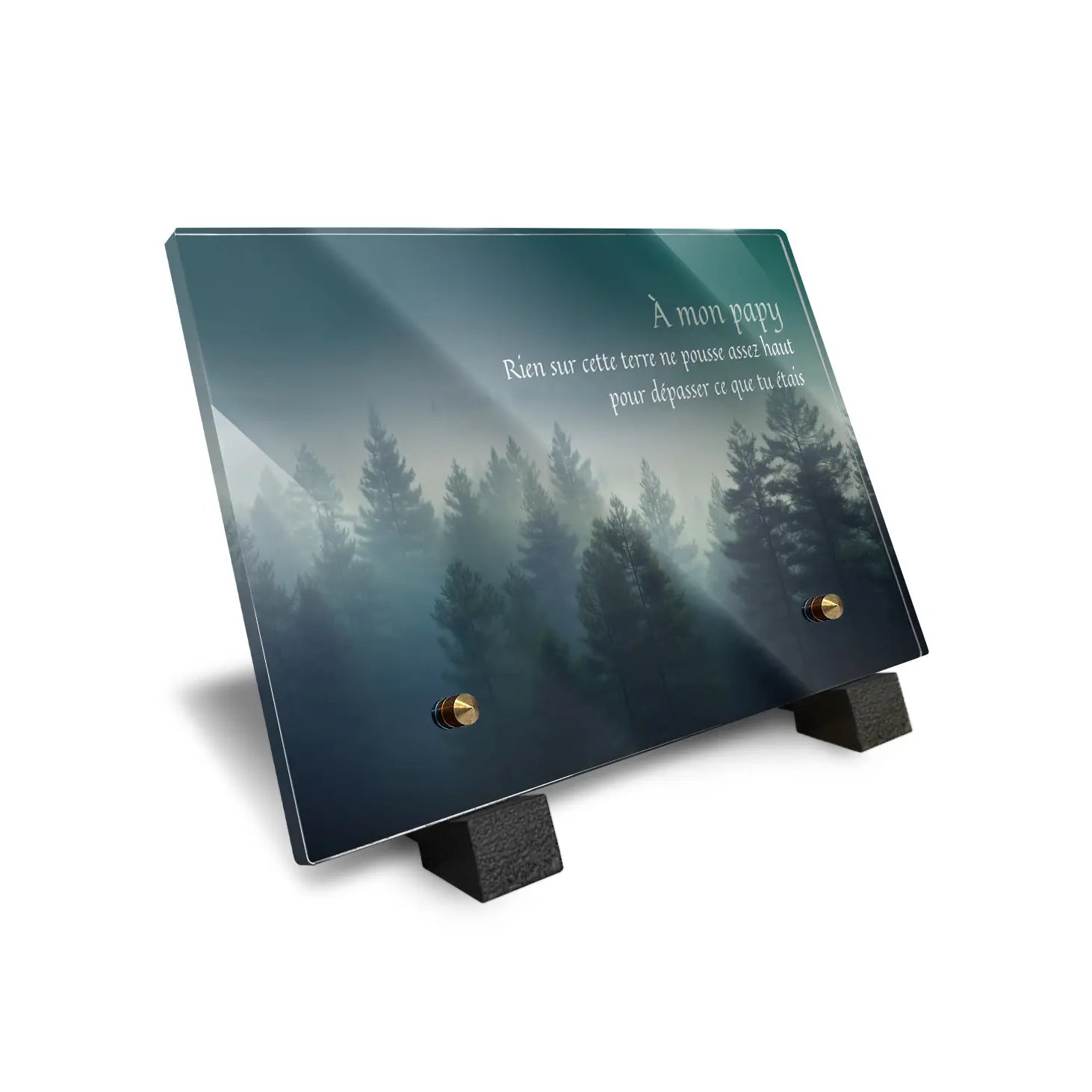 Plaque funéraire Forêt - Brumes colorées