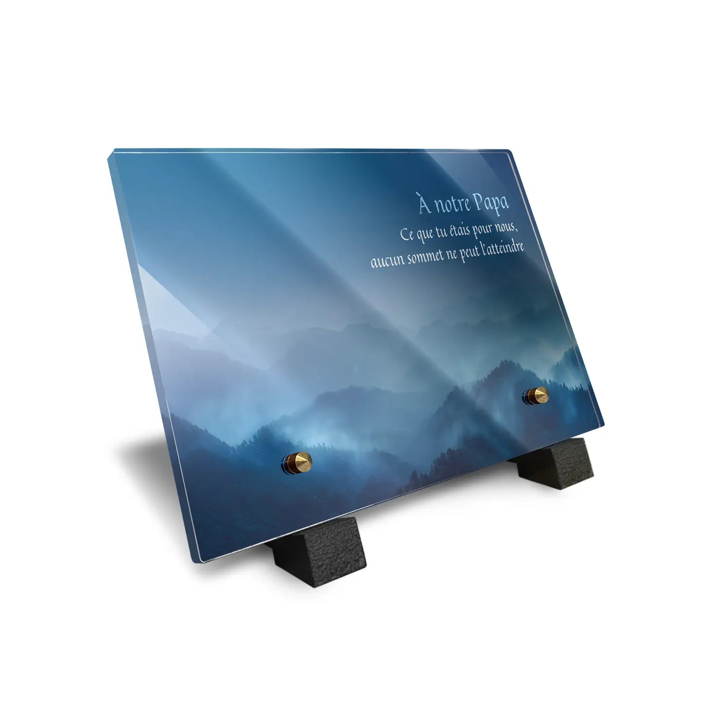 Plaque funéraire Montagnes - Brumes colorées