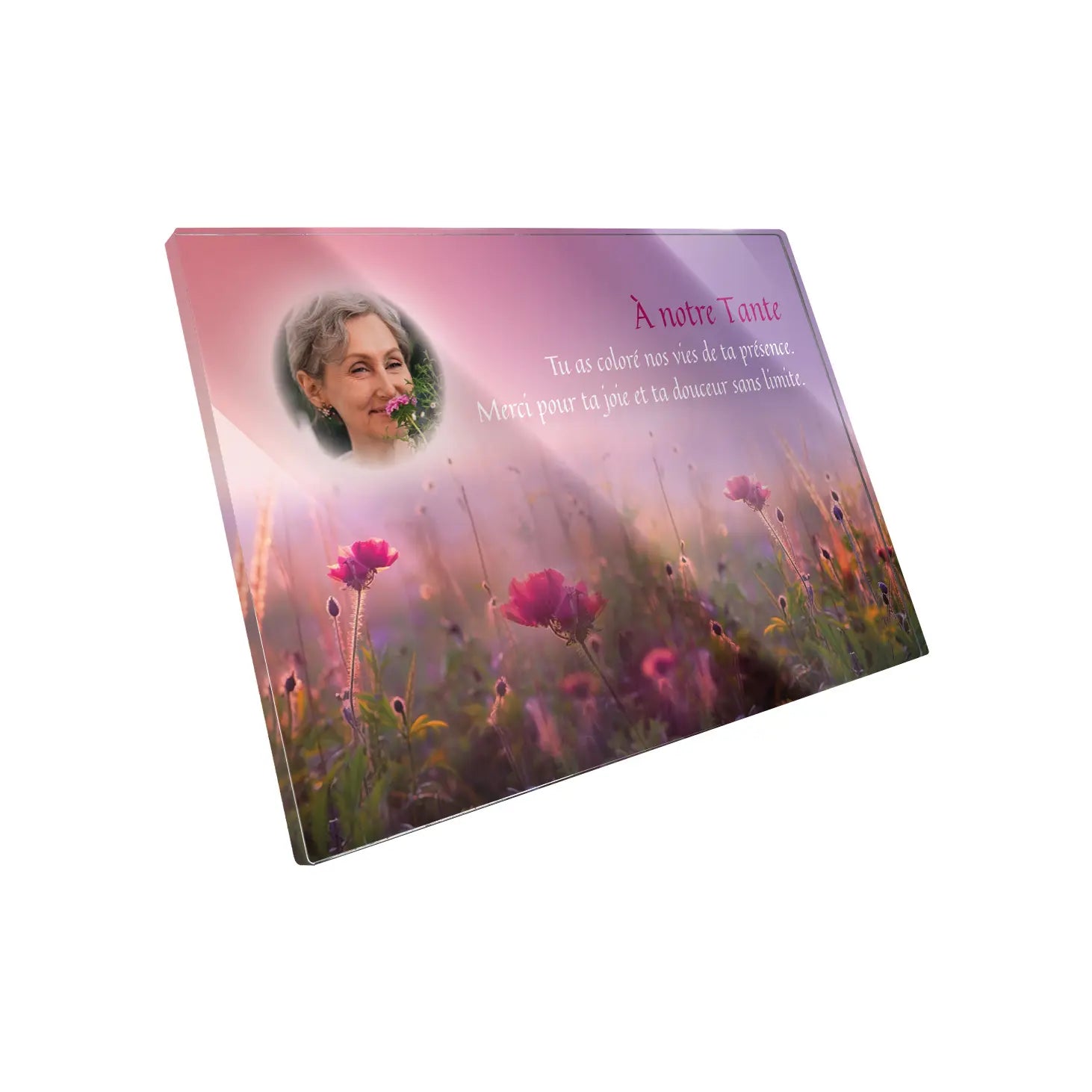 Plaque funéraire Fleurs des champs - Brumes colorées