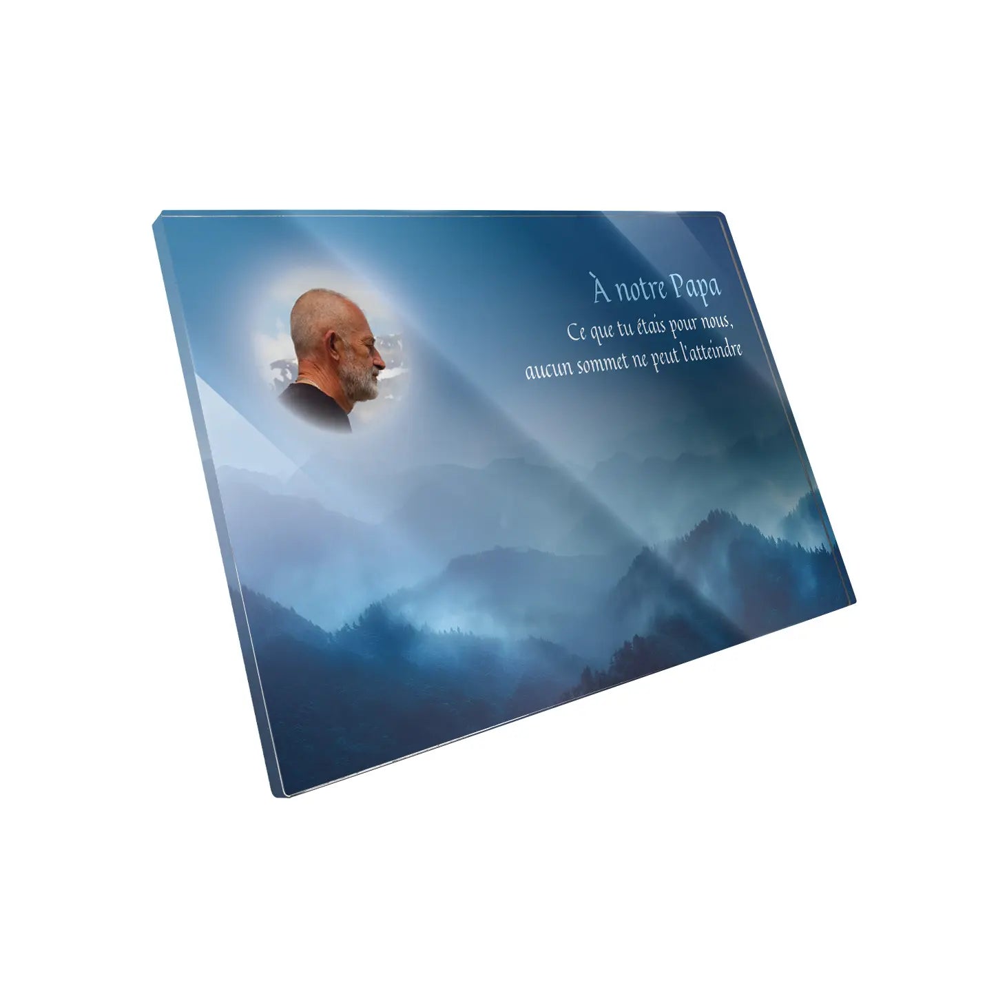 Plaque funéraire Montagnes - Brumes colorées
