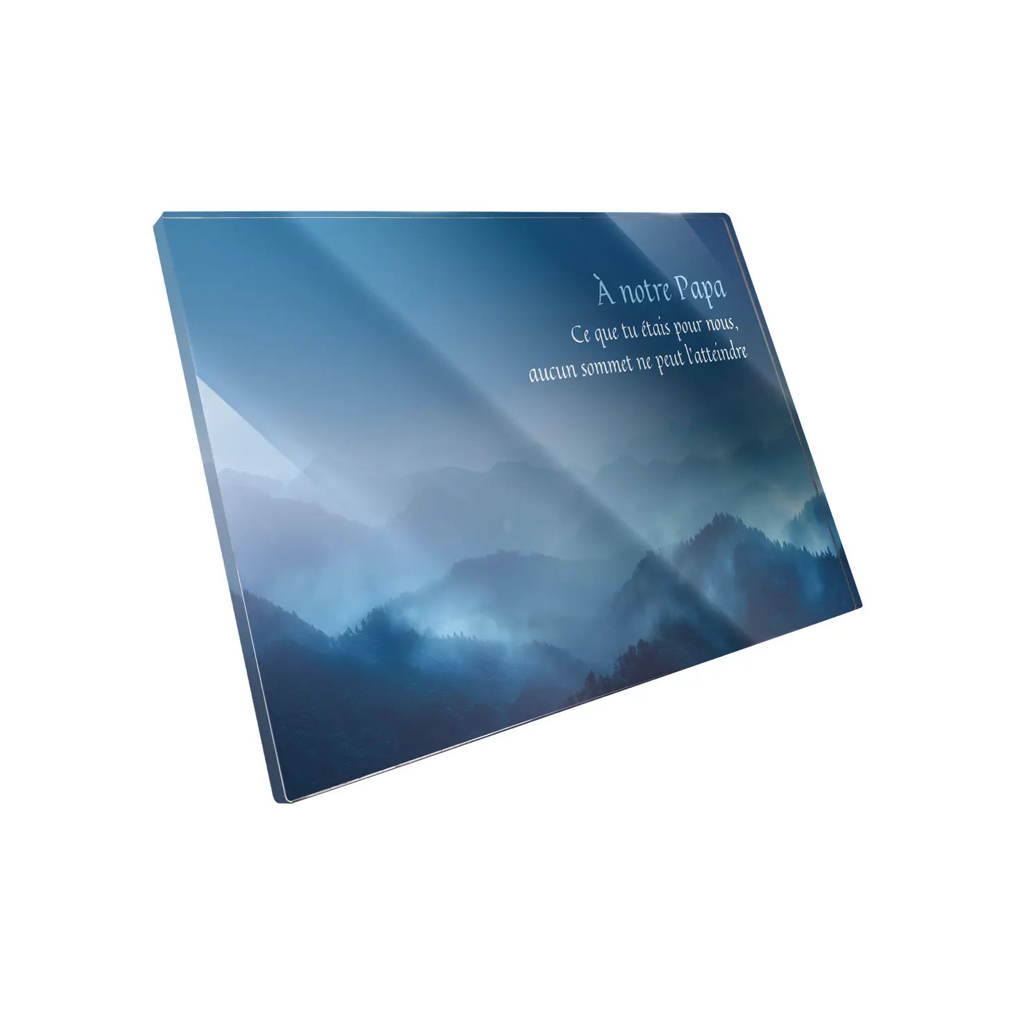 Plaque funéraire Montagnes - Brumes colorées