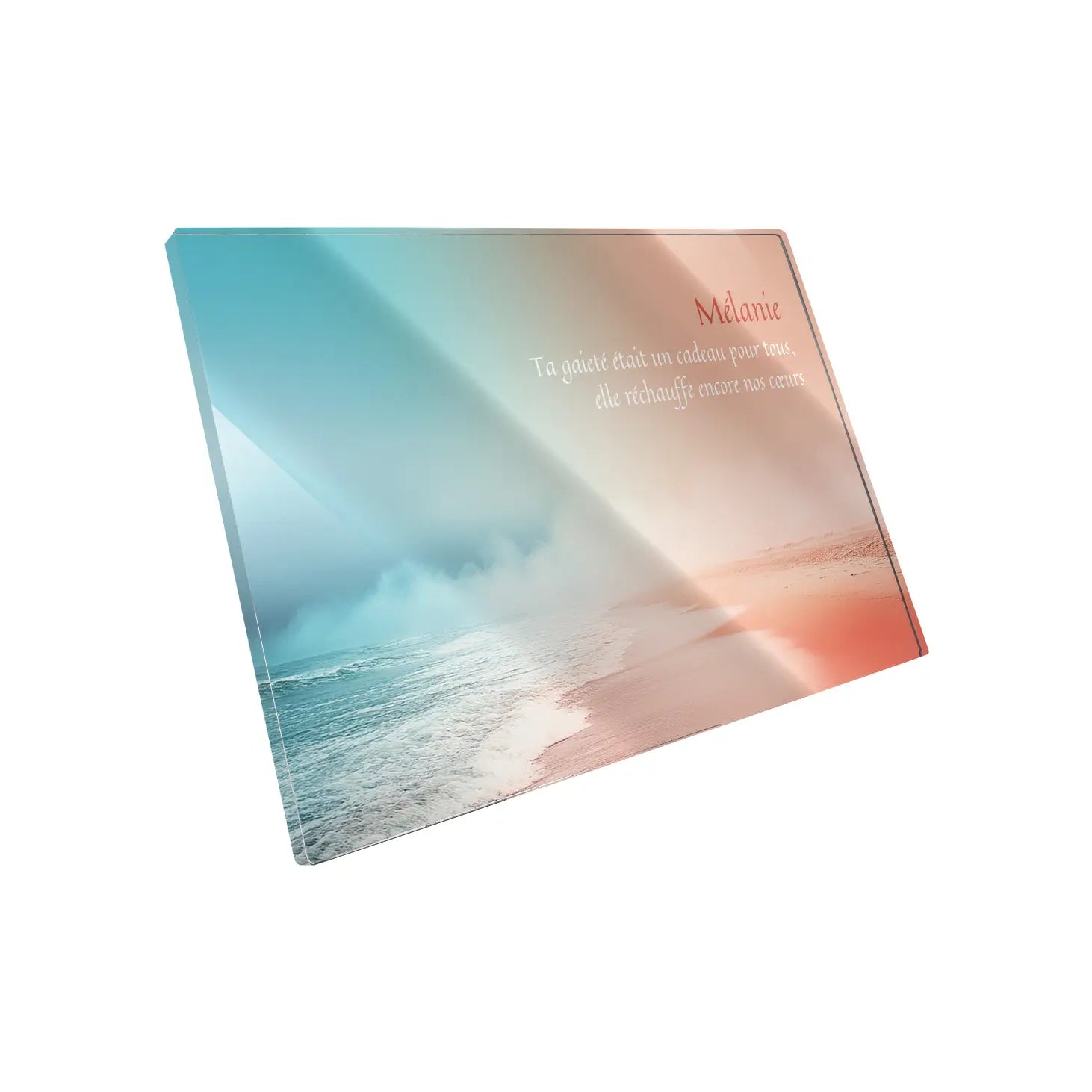 Plaque funéraire Plage - Brumes colorées