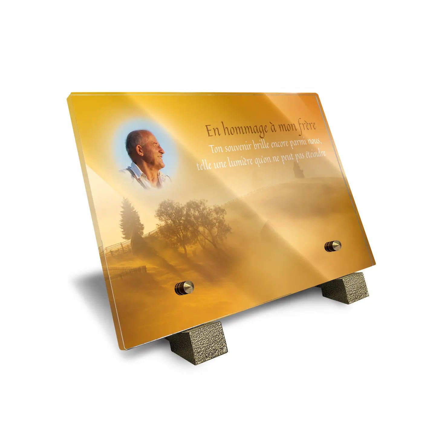Plaque funéraire Prairie - Brumes colorées