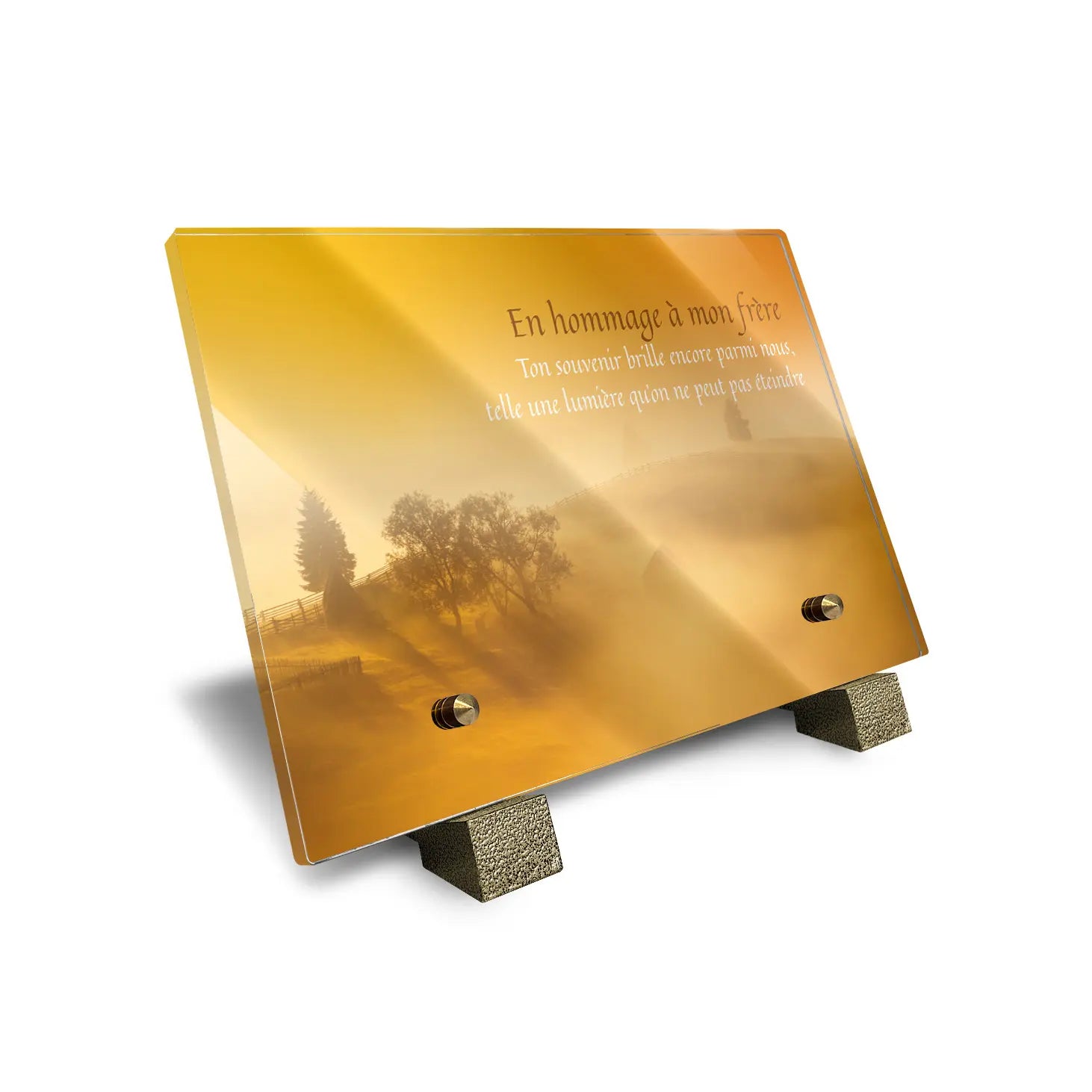 Plaque funéraire Prairie - Brumes colorées