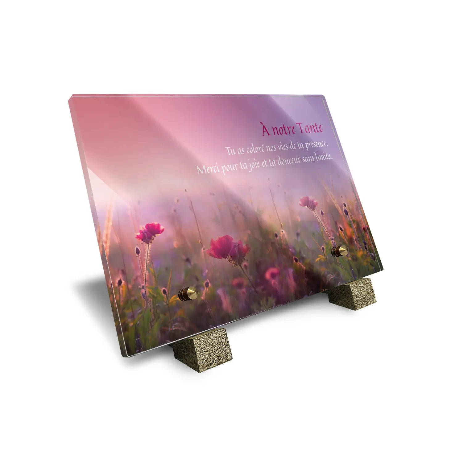 Plaque funéraire Fleurs des champs - Brumes colorées