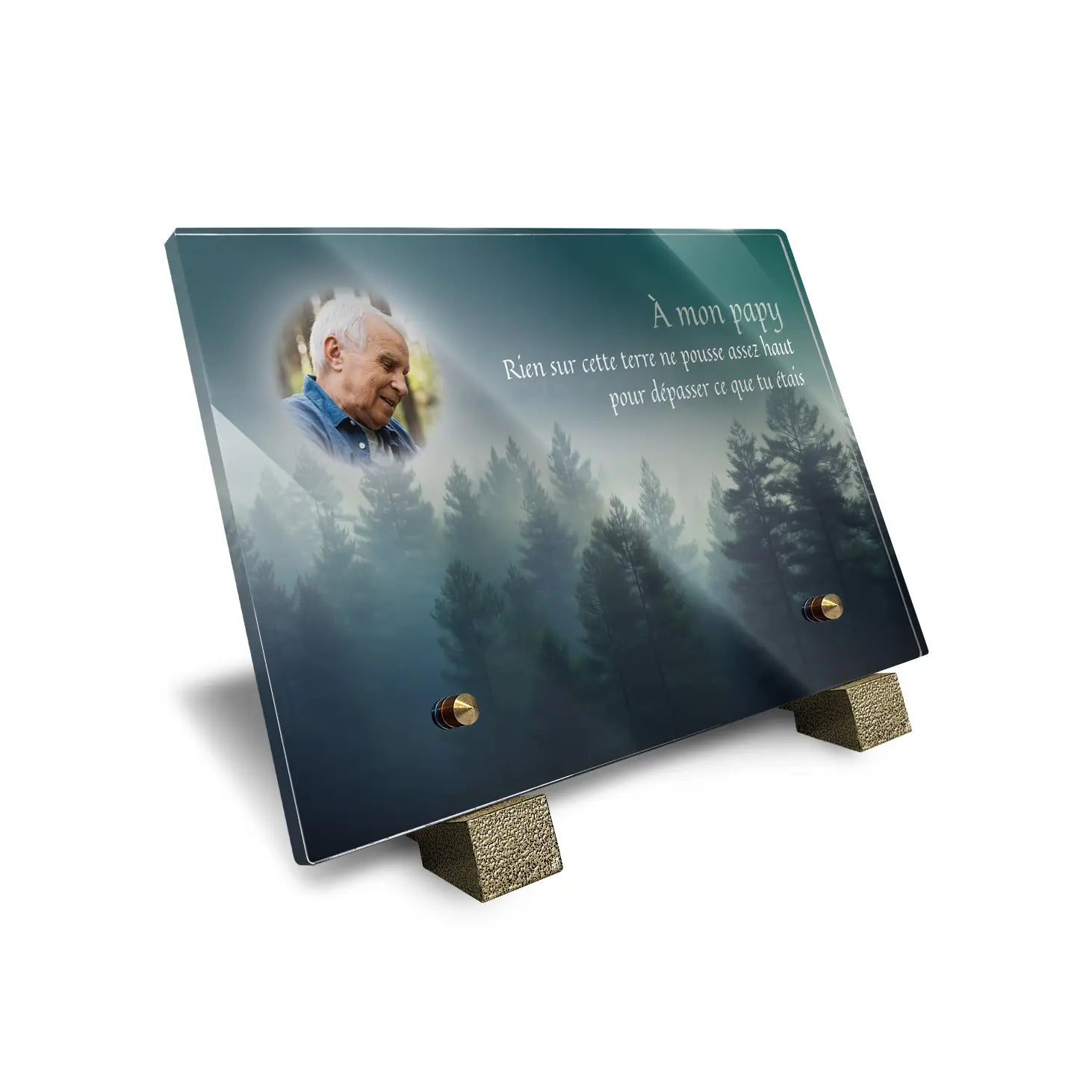 Plaque funéraire Forêt - Brumes colorées