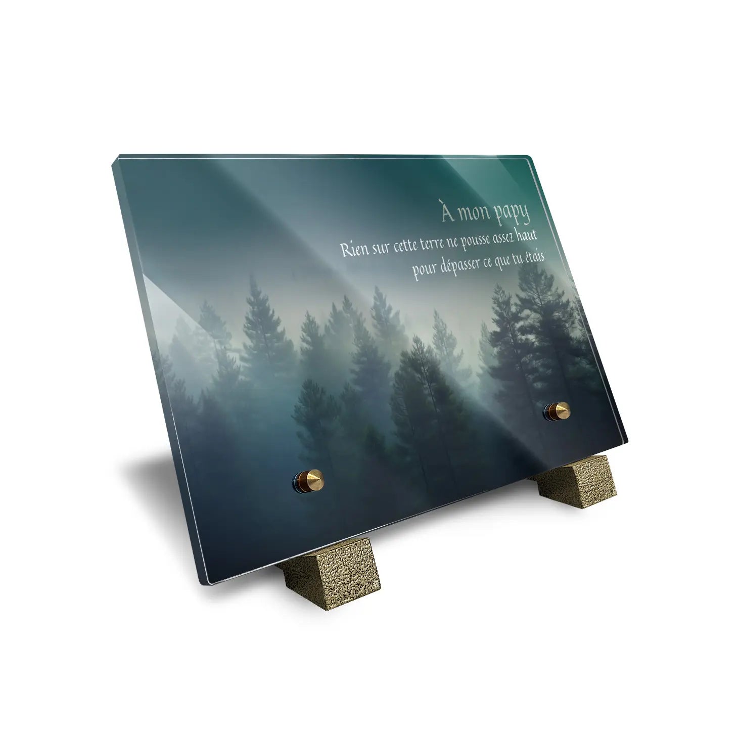 Plaque funéraire Forêt - Brumes colorées
