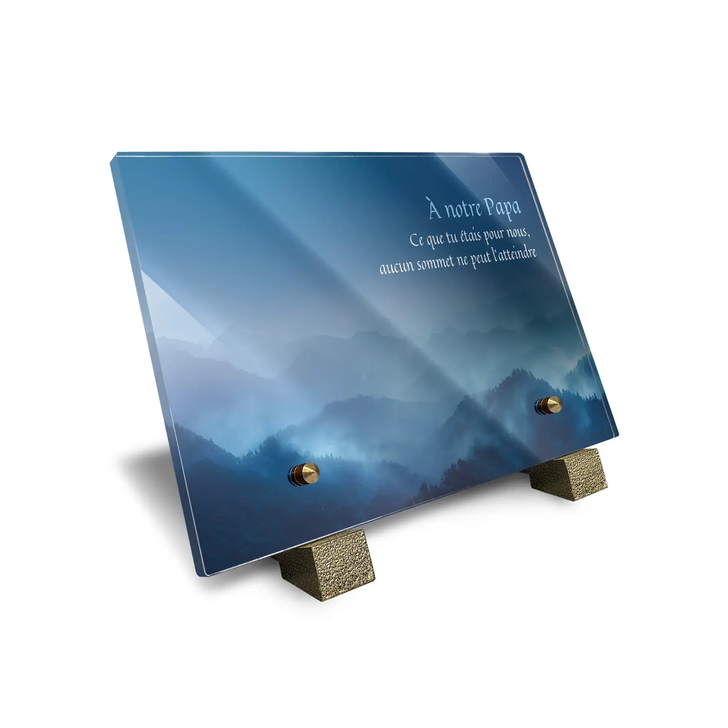 Plaque funéraire Montagnes - Brumes colorées