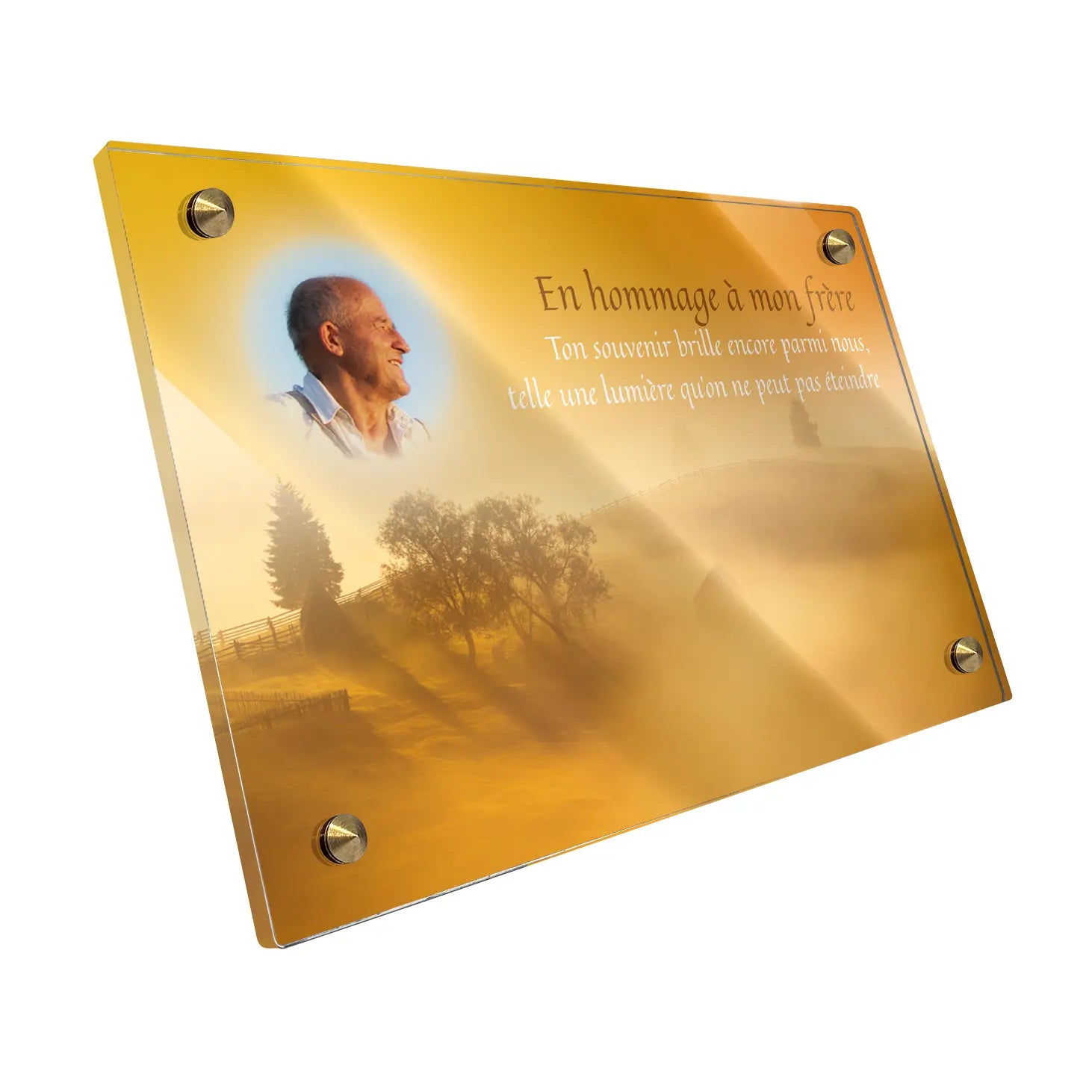Plaque funéraire Prairie - Brumes colorées