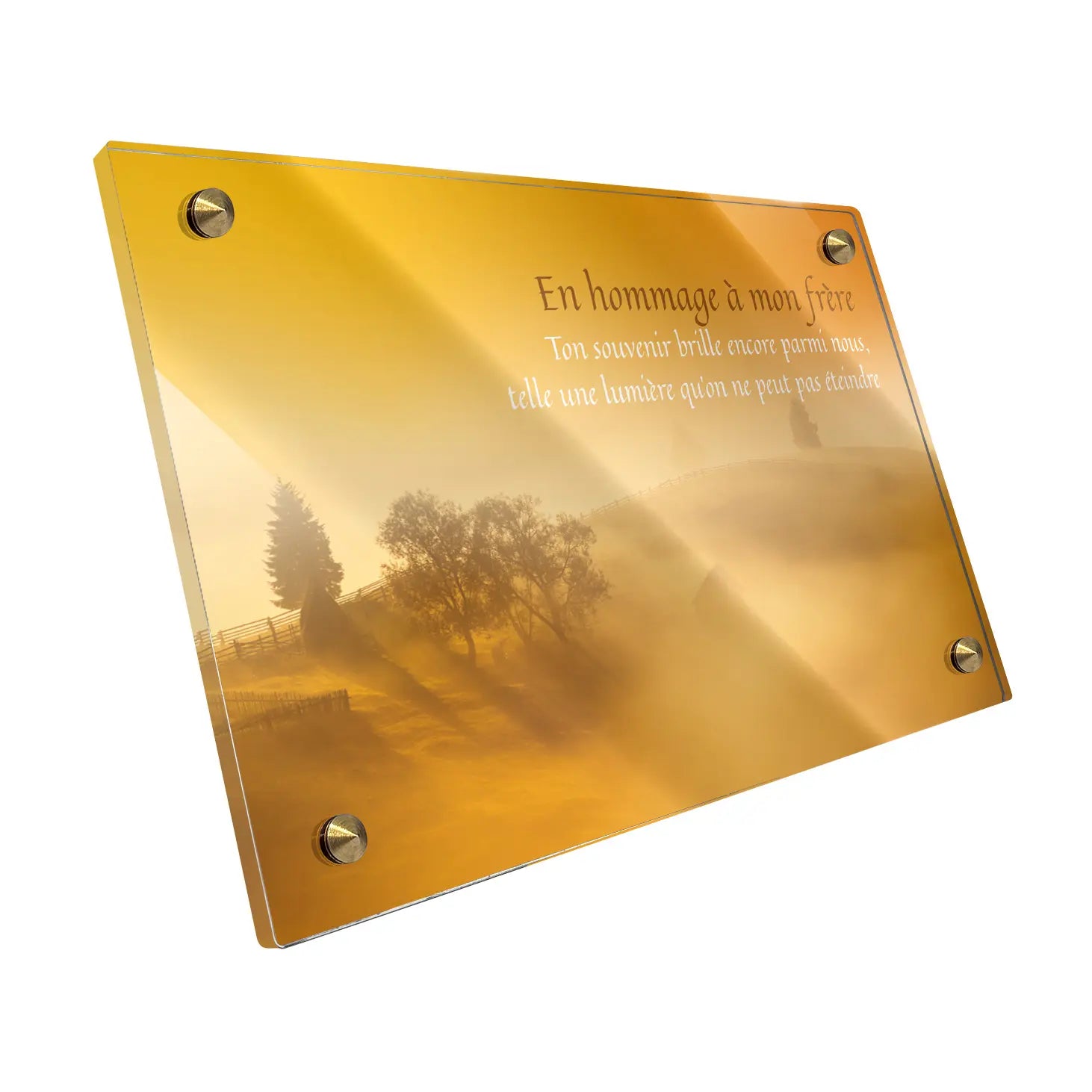 Plaque funéraire Prairie - Brumes colorées