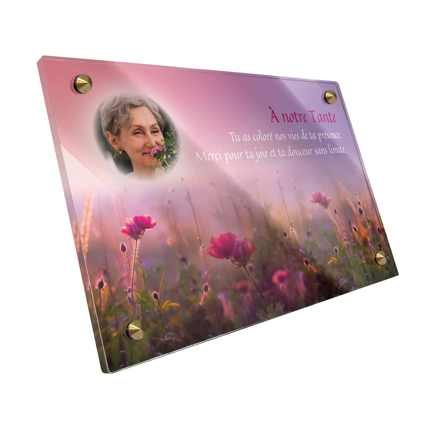 Plaque funéraire Fleurs des champs - Brumes colorées