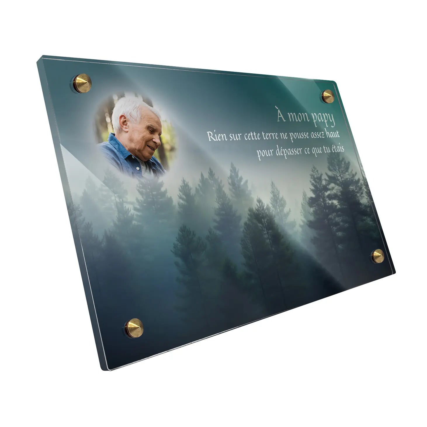 Plaque funéraire Forêt - Brumes colorées