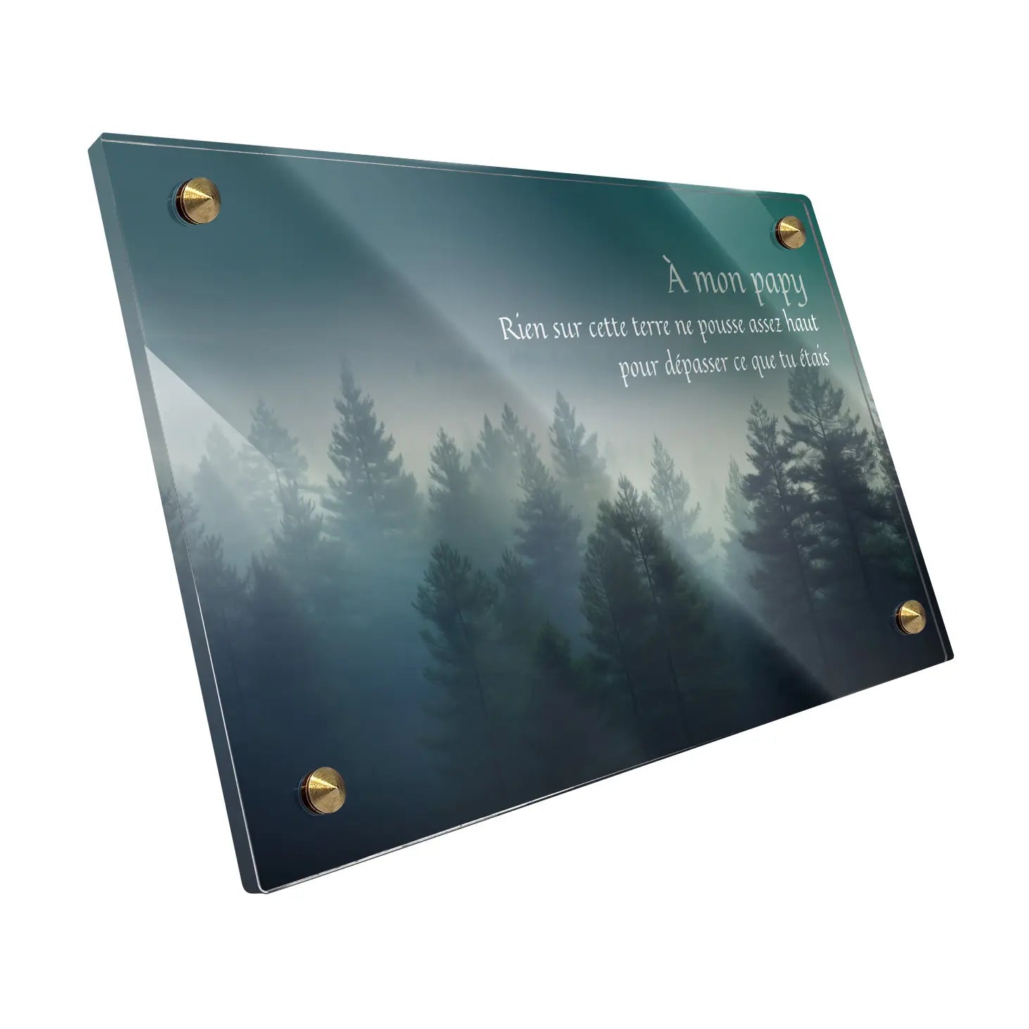 Plaque funéraire Forêt - Brumes colorées
