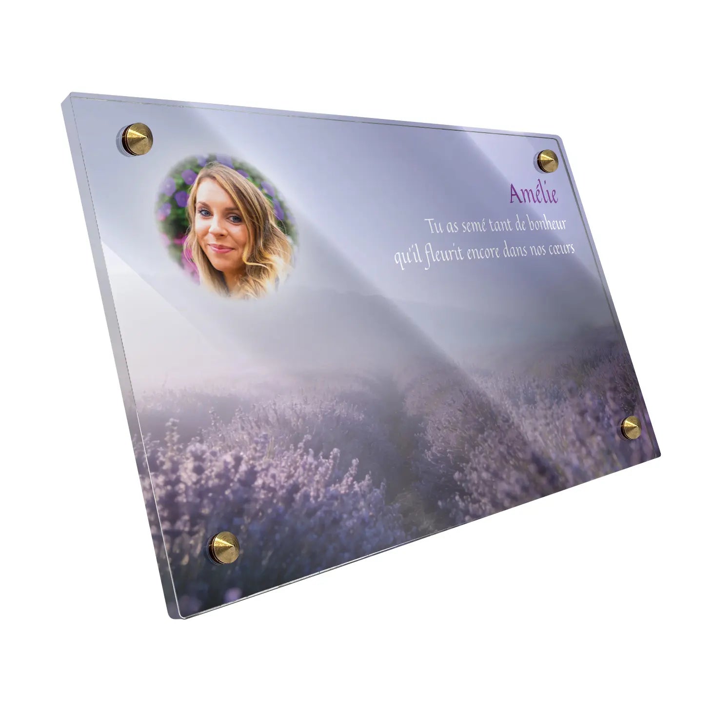 Plaque funéraire Lavandes - Brumes colorées