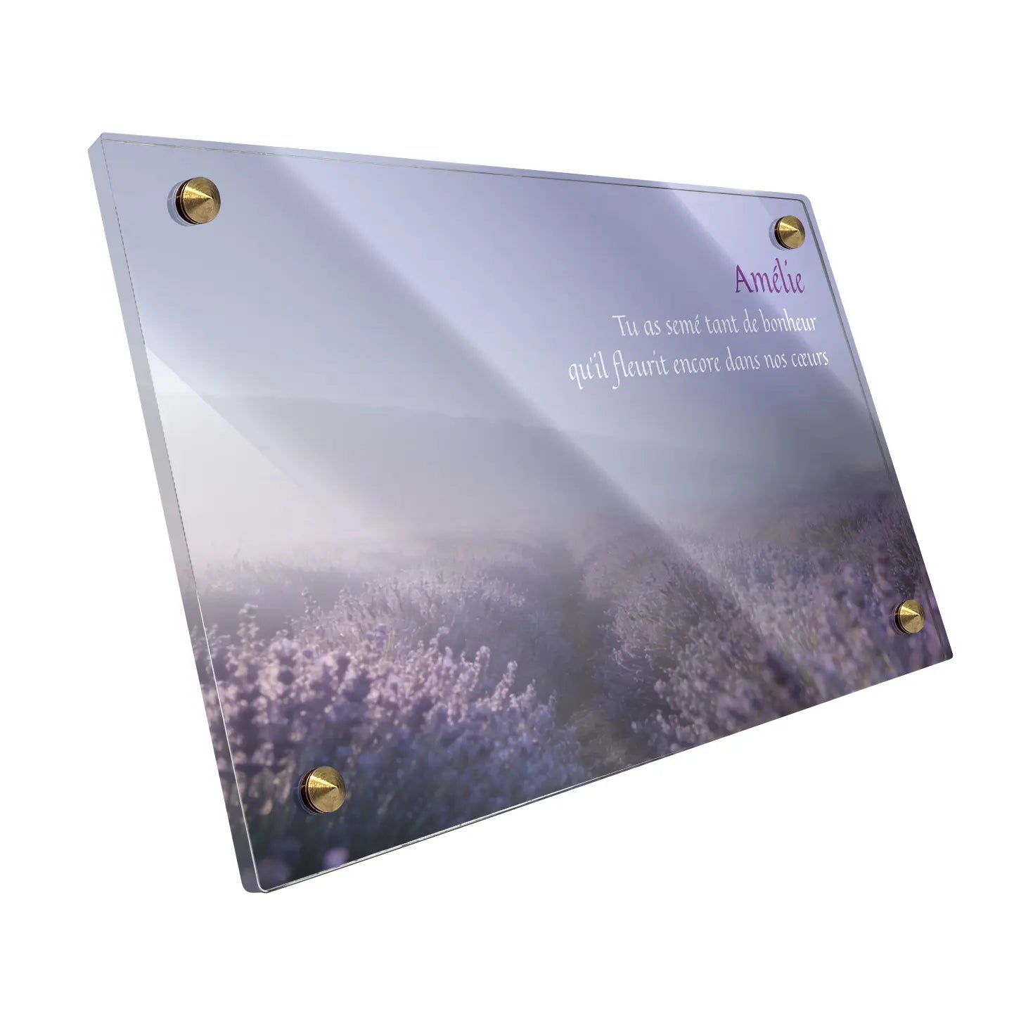 Plaque funéraire Lavandes - Brumes colorées