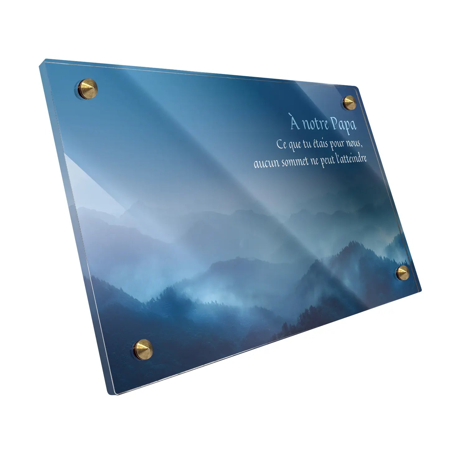 Plaque funéraire Montagnes - Brumes colorées