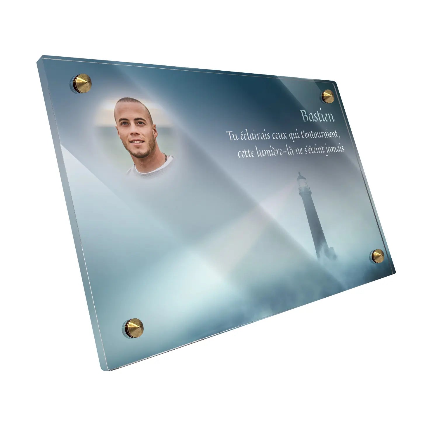 Plaque funéraire Phare - Brumes colorées