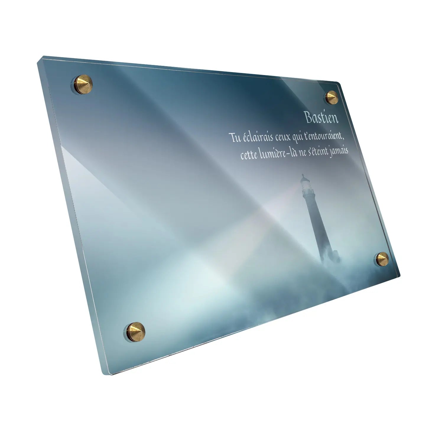Plaque funéraire Phare - Brumes colorées