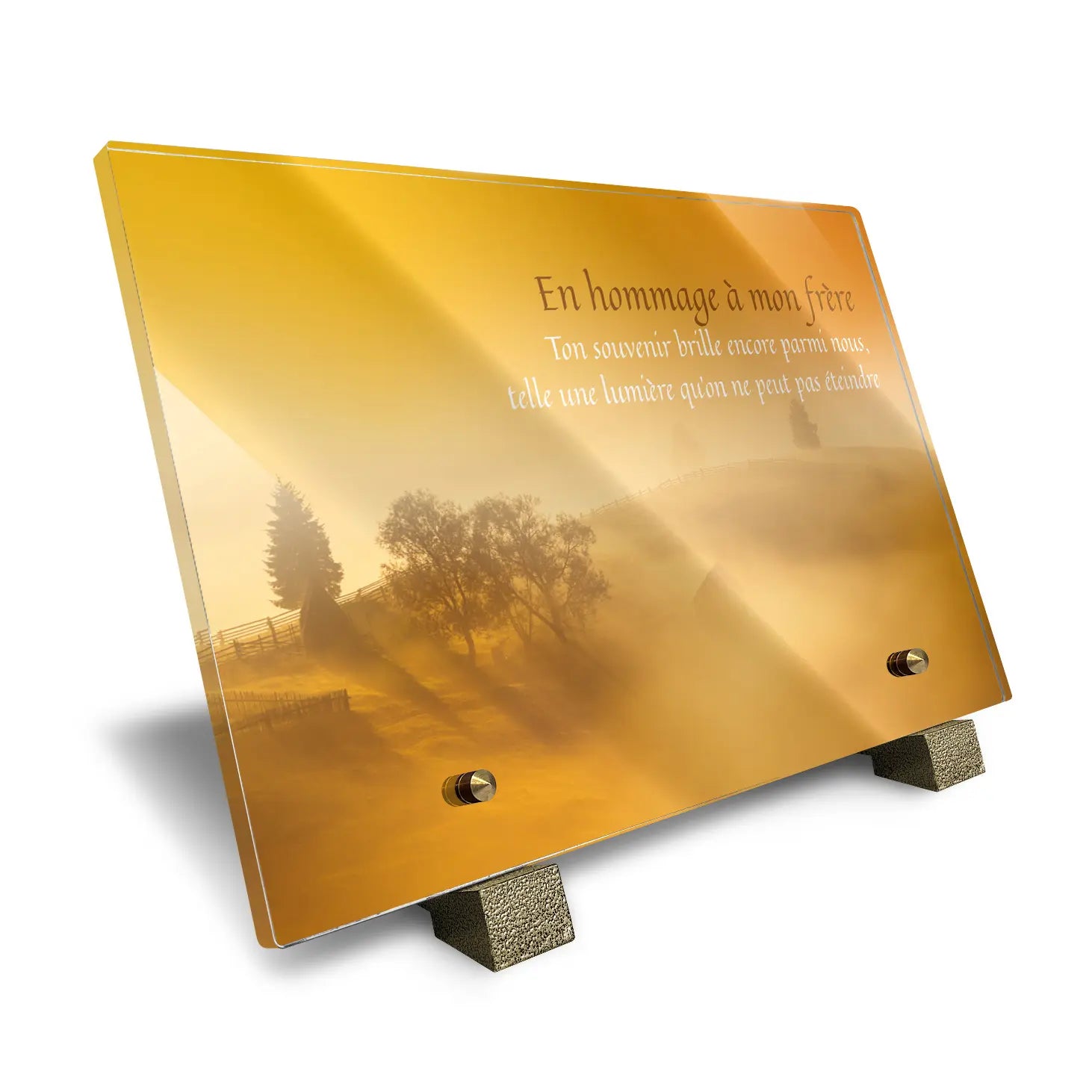 Plaque funéraire Prairie - Brumes colorées