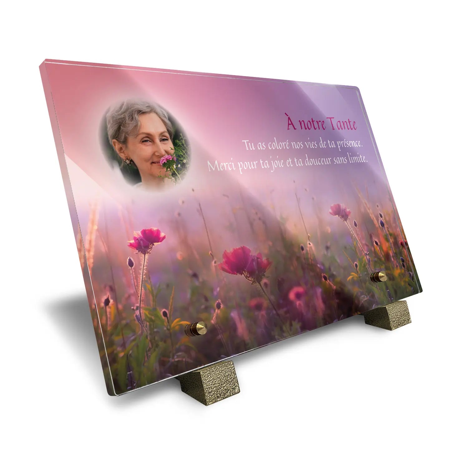 Plaque funéraire Fleurs des champs - Brumes colorées