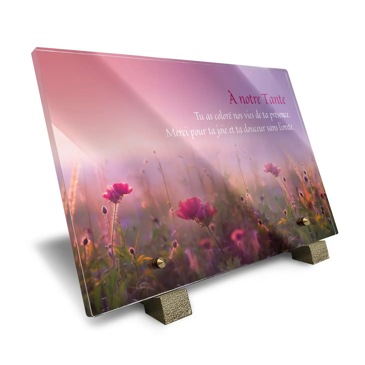Plaque funéraire Fleurs des champs - Brumes colorées