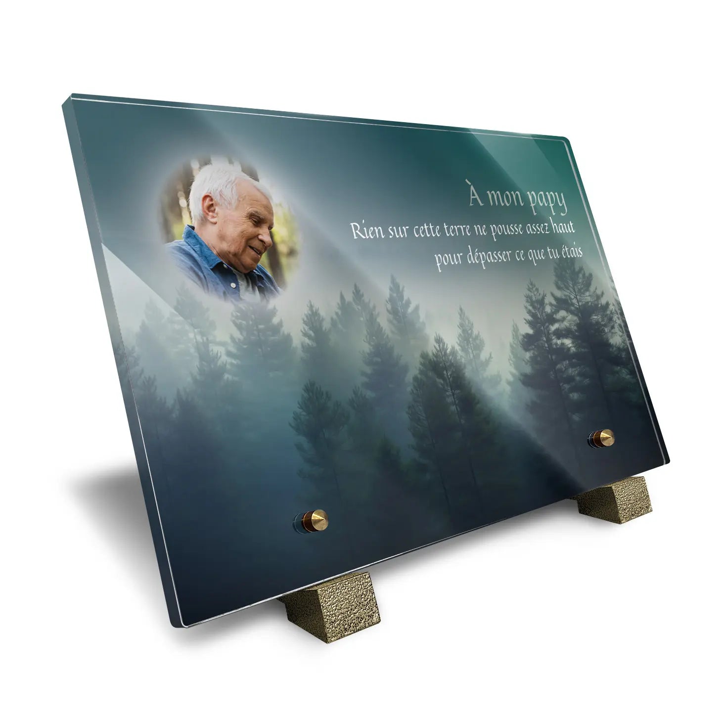 Plaque funéraire Forêt - Brumes colorées