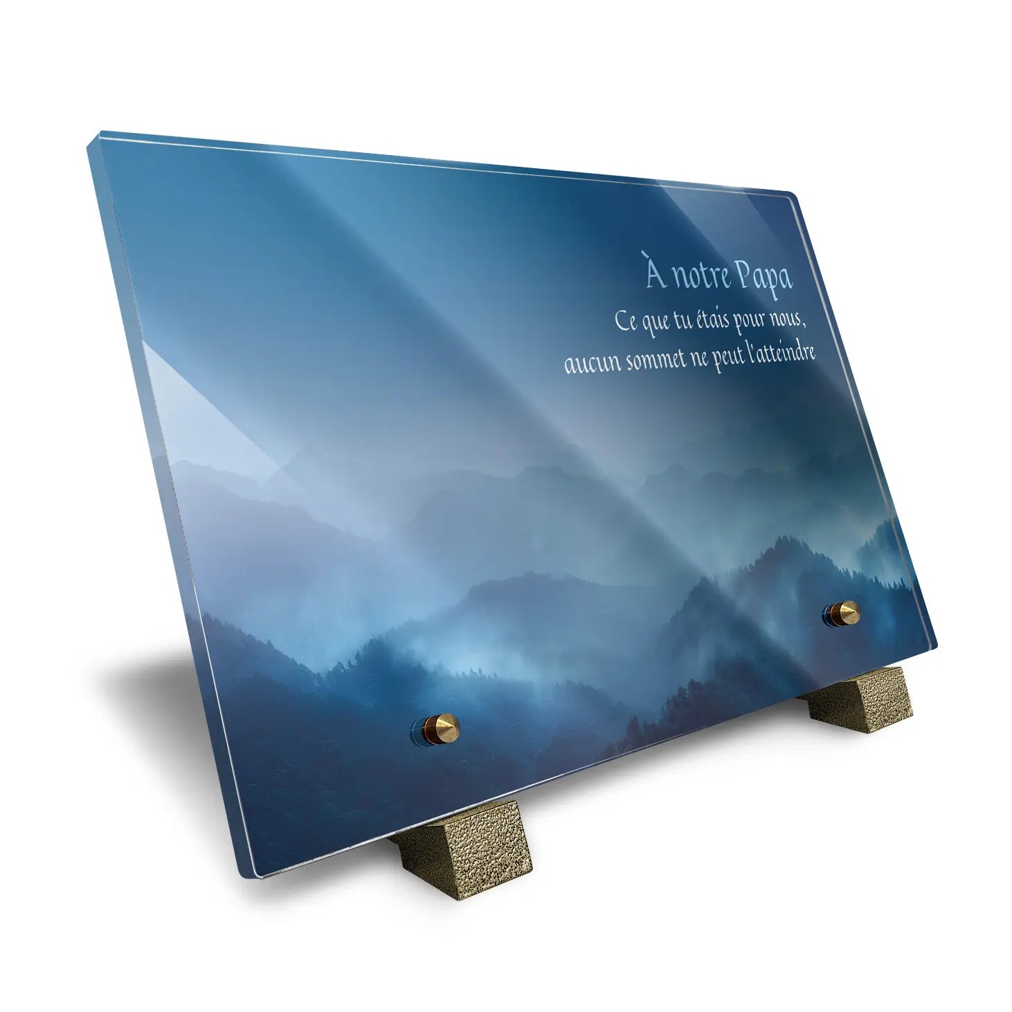 Plaque funéraire Montagnes - Brumes colorées