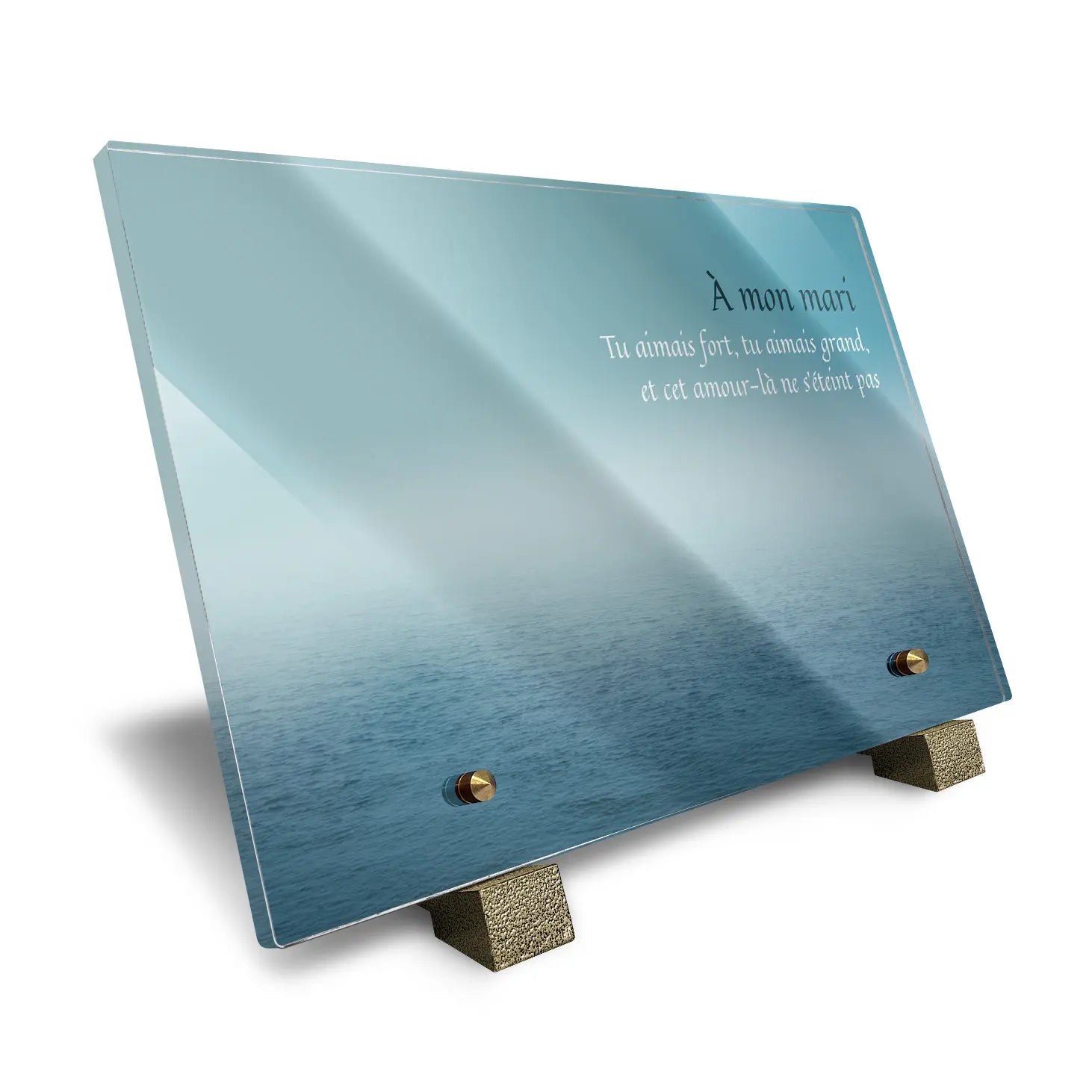 Plaque funéraire Océan - Brumes colorées