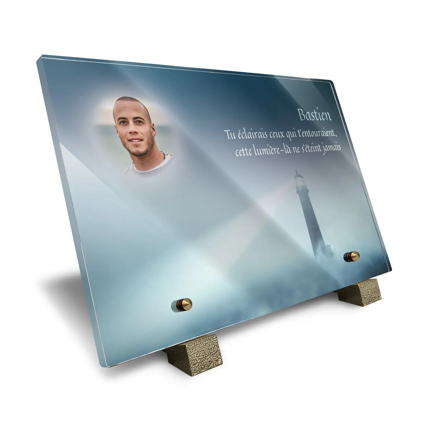 Plaque funéraire Phare - Brumes colorées