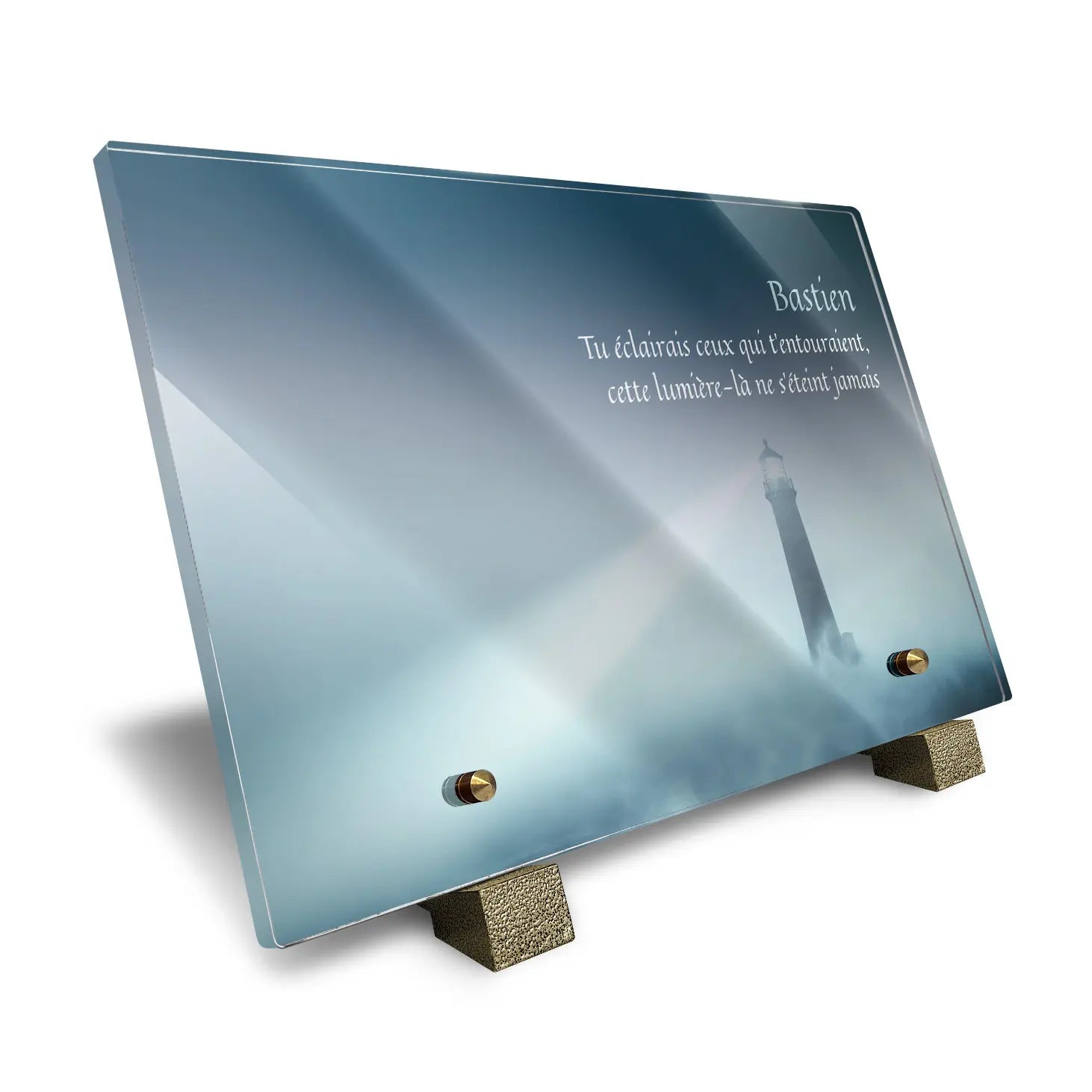 Plaque funéraire Phare - Brumes colorées