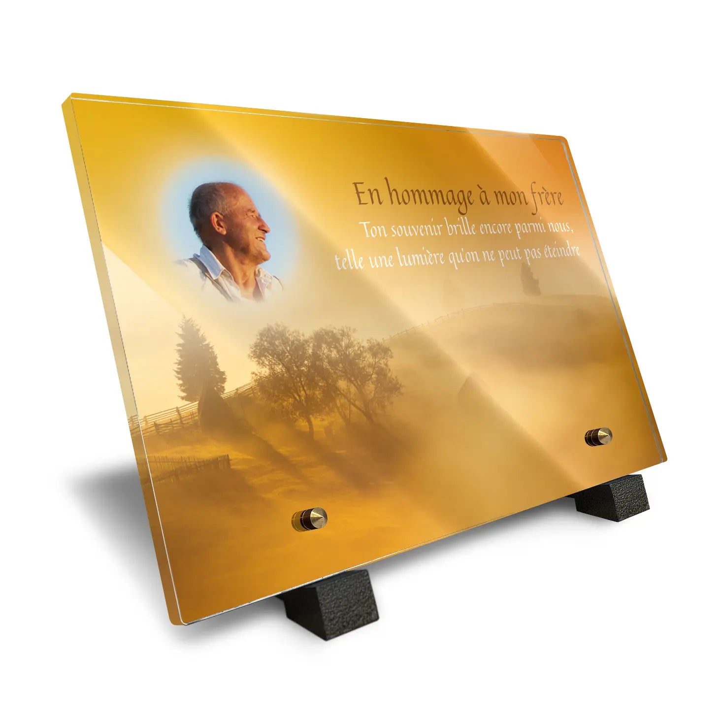 Plaque funéraire Prairie - Brumes colorées