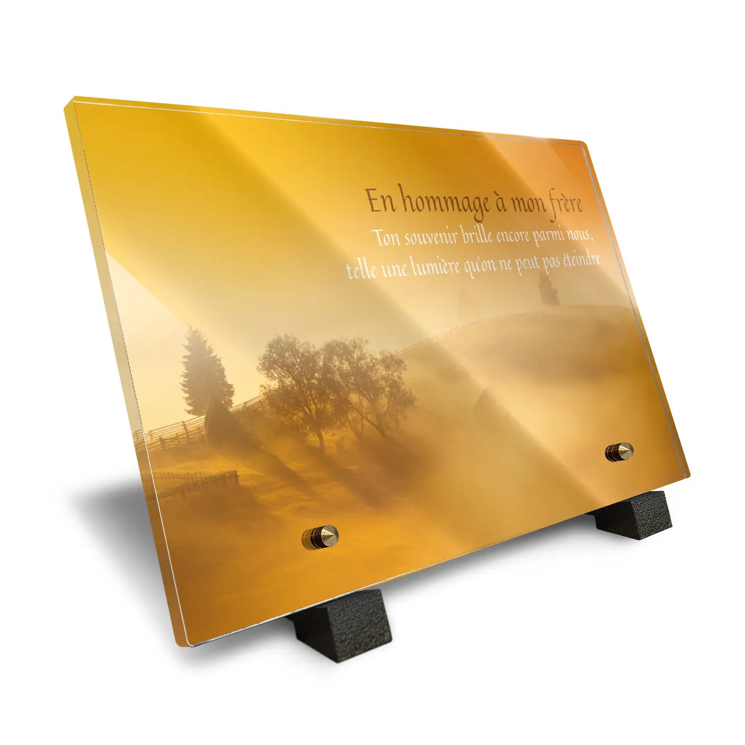 Plaque funéraire Prairie - Brumes colorées