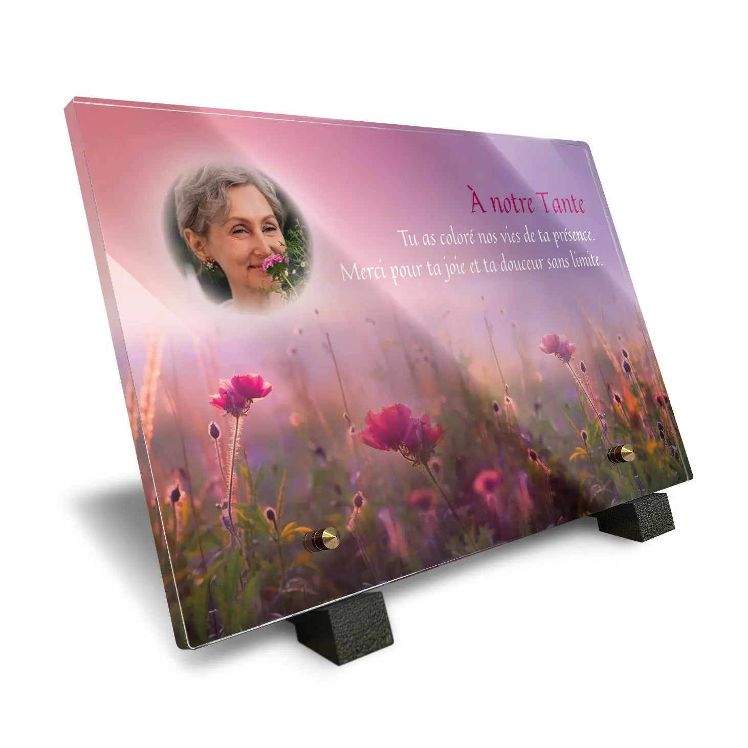 Plaque funéraire Fleurs des champs - Brumes colorées