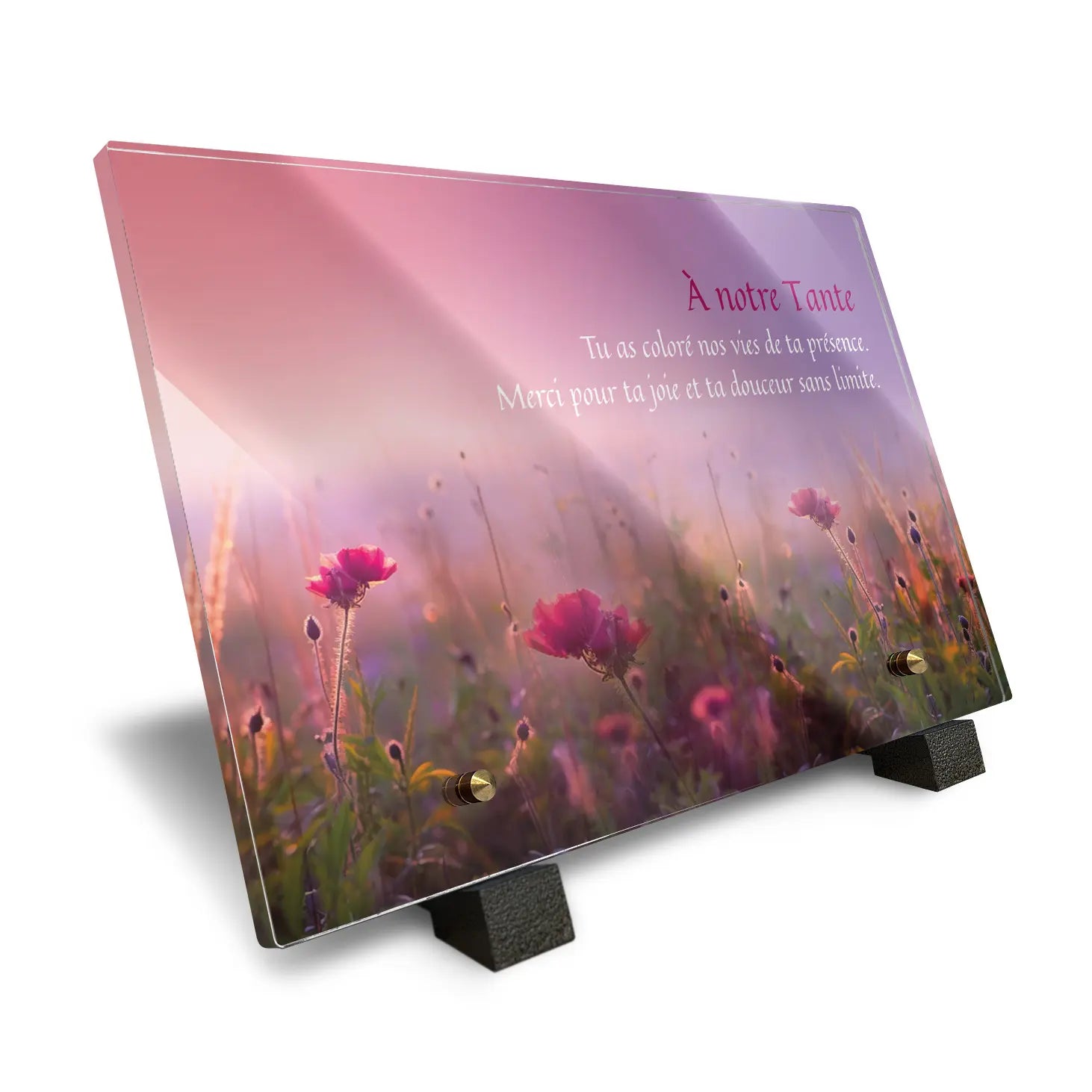 Plaque funéraire Fleurs des champs - Brumes colorées