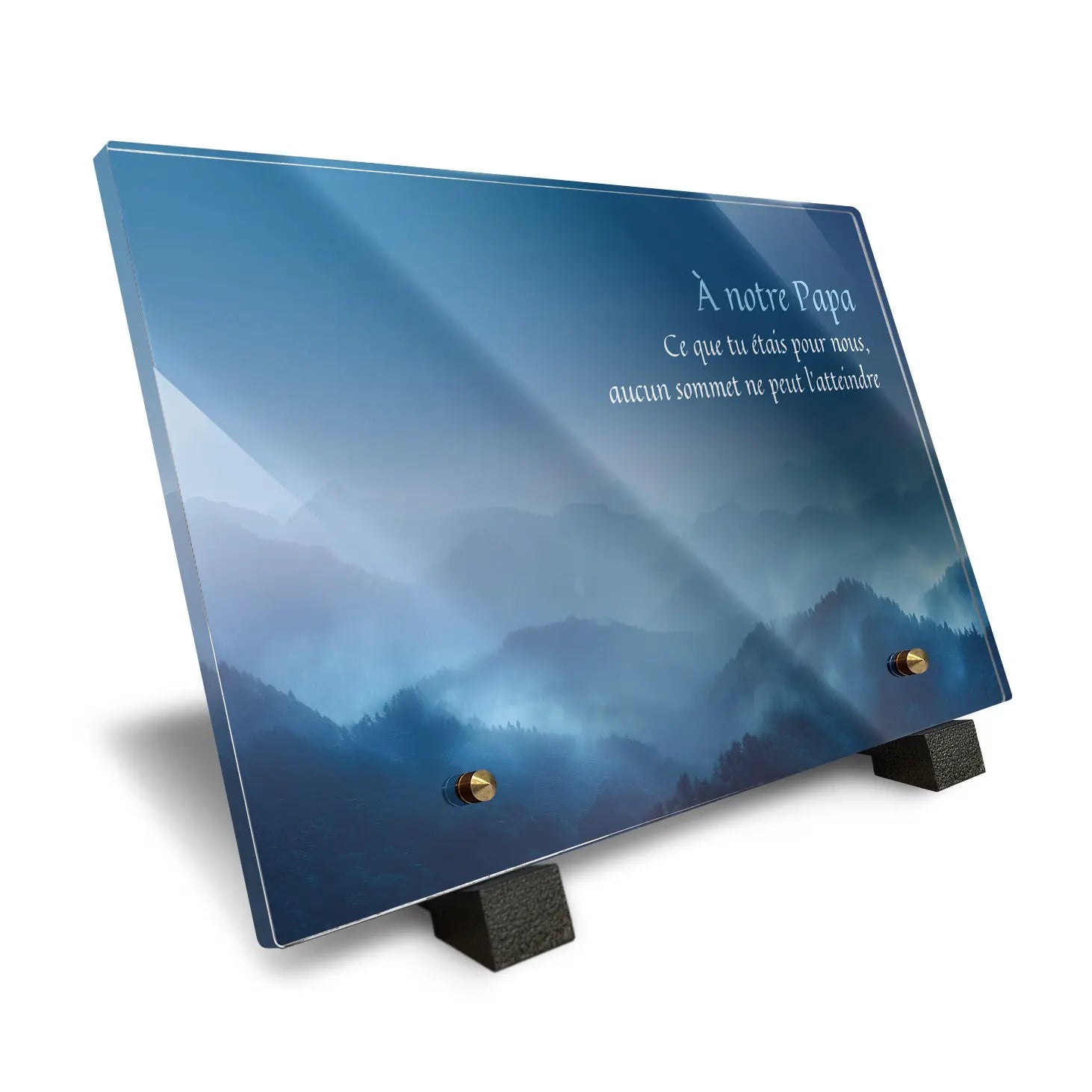Plaque funéraire Montagnes - Brumes colorées