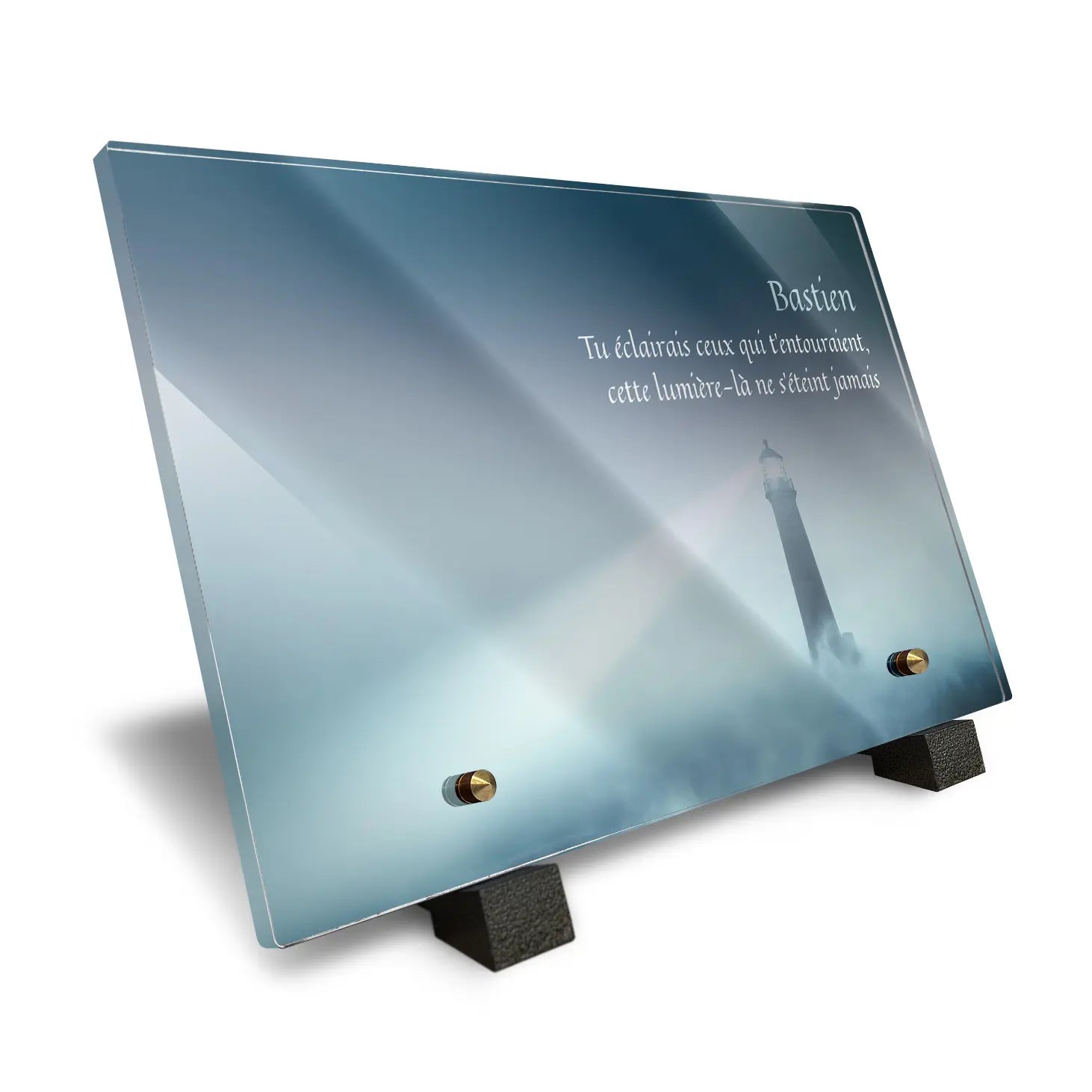 Plaque funéraire Phare - Brumes colorées