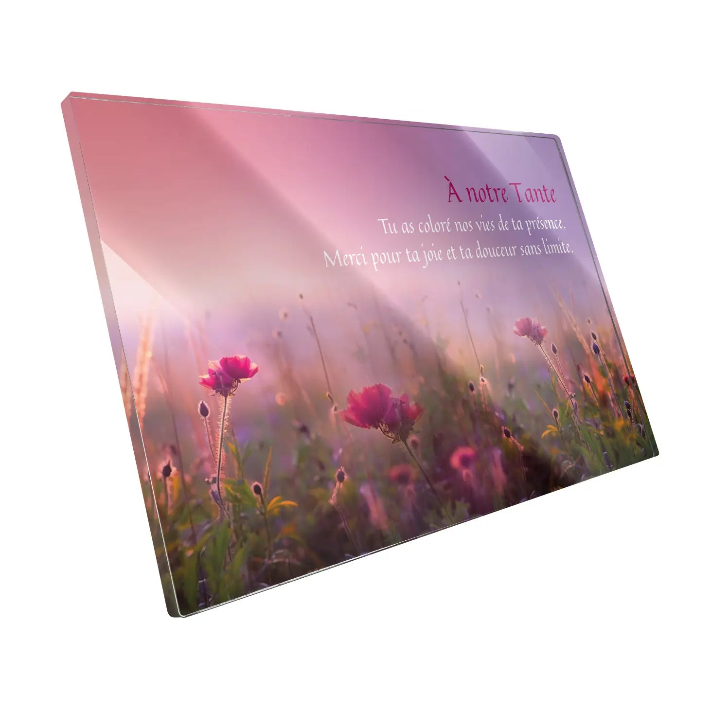 Plaque funéraire Fleurs des champs - Brumes colorées