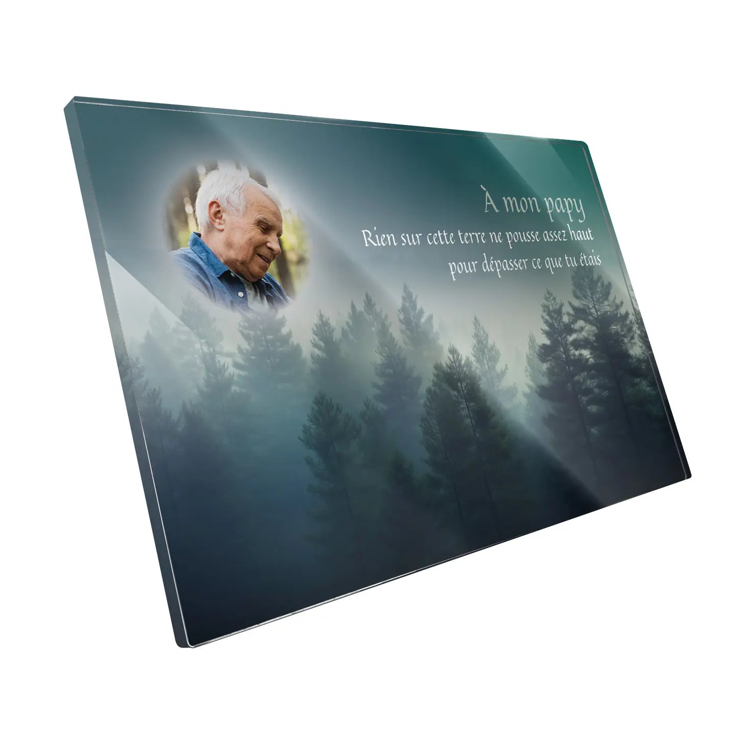Plaque funéraire Forêt - Brumes colorées