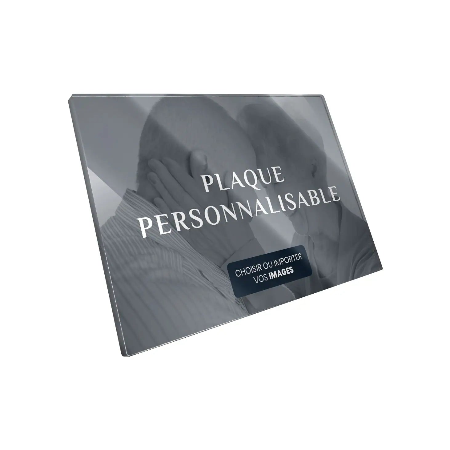 Plaque funéraire personnalisabe Mémostra à coller 21x14 cm