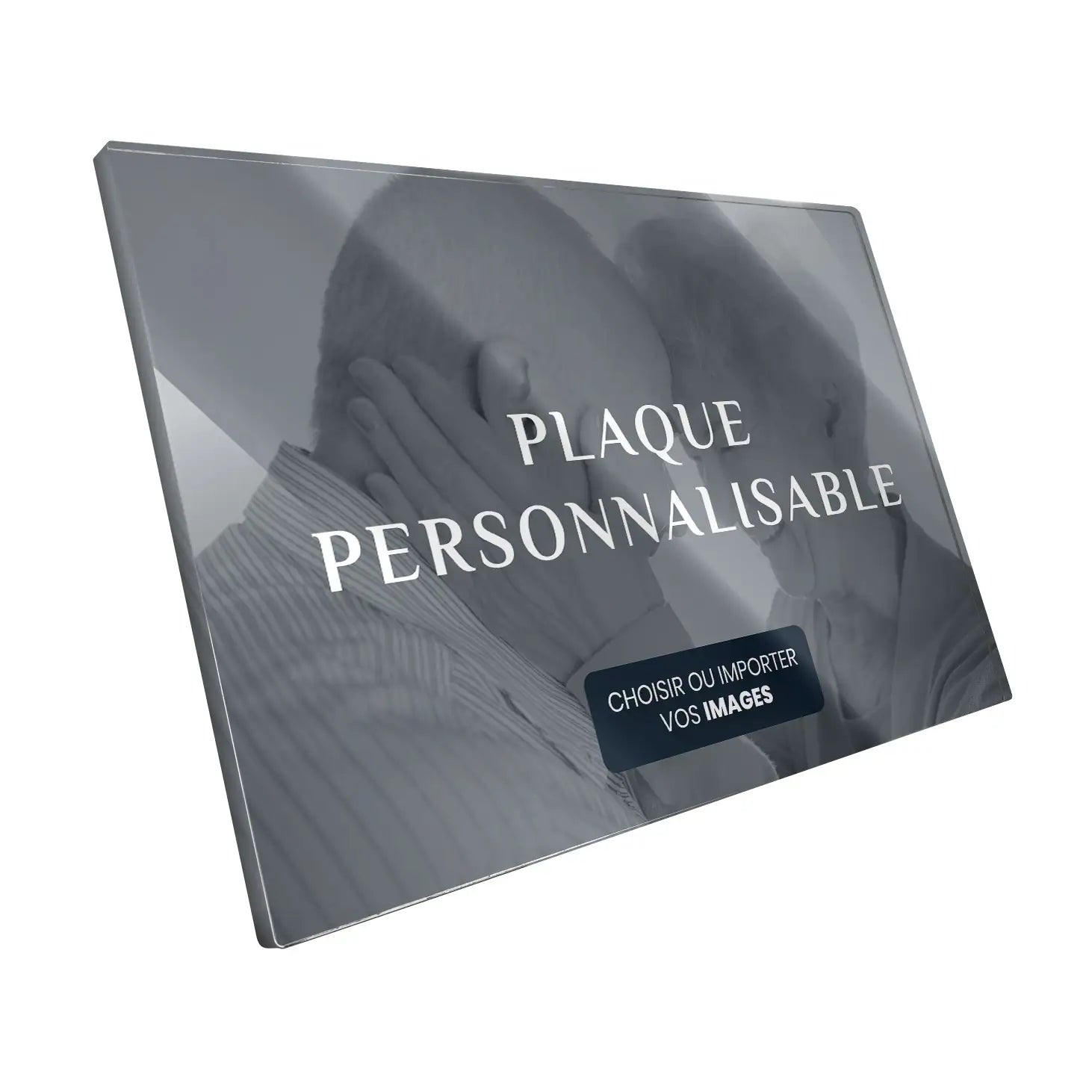 Plaque funéraire personnalisabe Mémostra à coller 30x20 cm